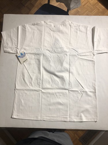 Vintage 90s Adidas Textured Trefoil Single Stitch T Shirt - NWT - USA Made - WOW - Picture 7 of 11