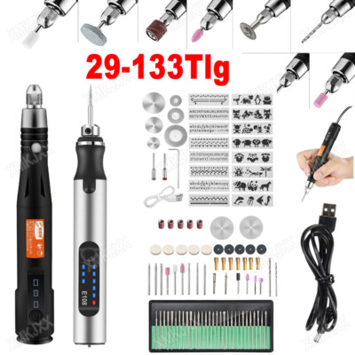 15-133tlg MINI Multifunktionswerkzeug Gravurstift Drehwerkzeug USB Mit Zubehör