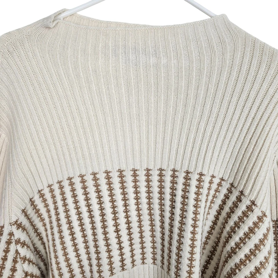 Suéter Suéter Tejido French Connection Mujeres L Bronceado Cuello Simulado Suéter Pullover Foto 2 de 4