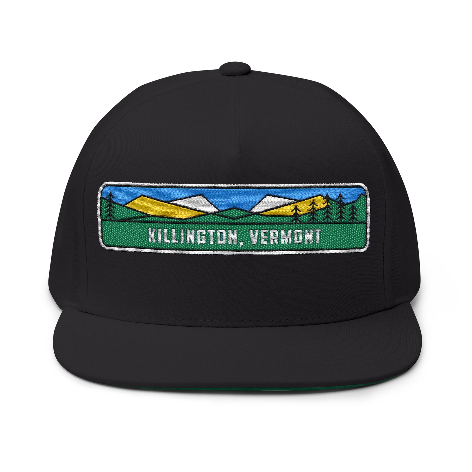 Killington Vermont Flat Bill Hat Outdoor Adventure Gear Adjustable Cap Apparel