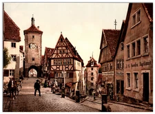 Germany, Rothenburg o/T. Am Ploenlein photochromic, vintage photochrome 