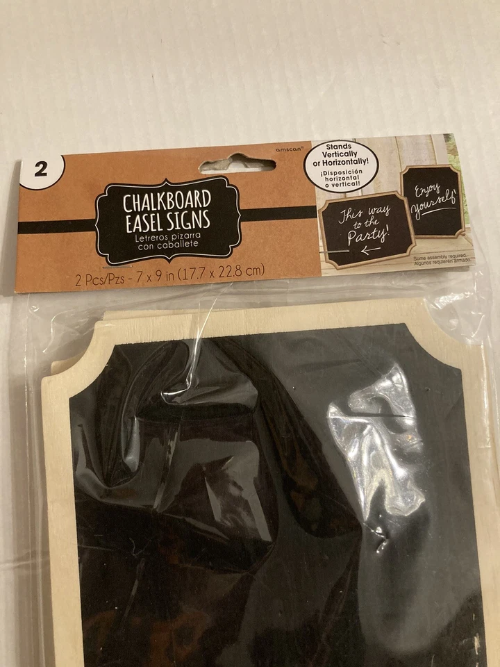 Amscan Wooden Chalkboard Easel Sign 7"x9" New!!! - Image 4 of 4