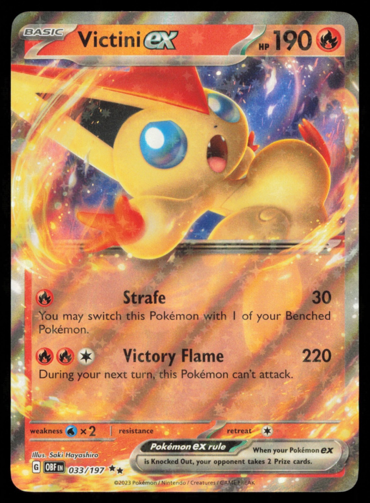 Pokemon Card - Victini EX 033/197 Double Rare Holo NM
