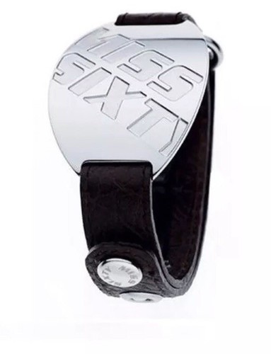 Bracelet Réglable Miss Sixty Jewels Noir Et Acier Argenté - Neuf Sans Emballage