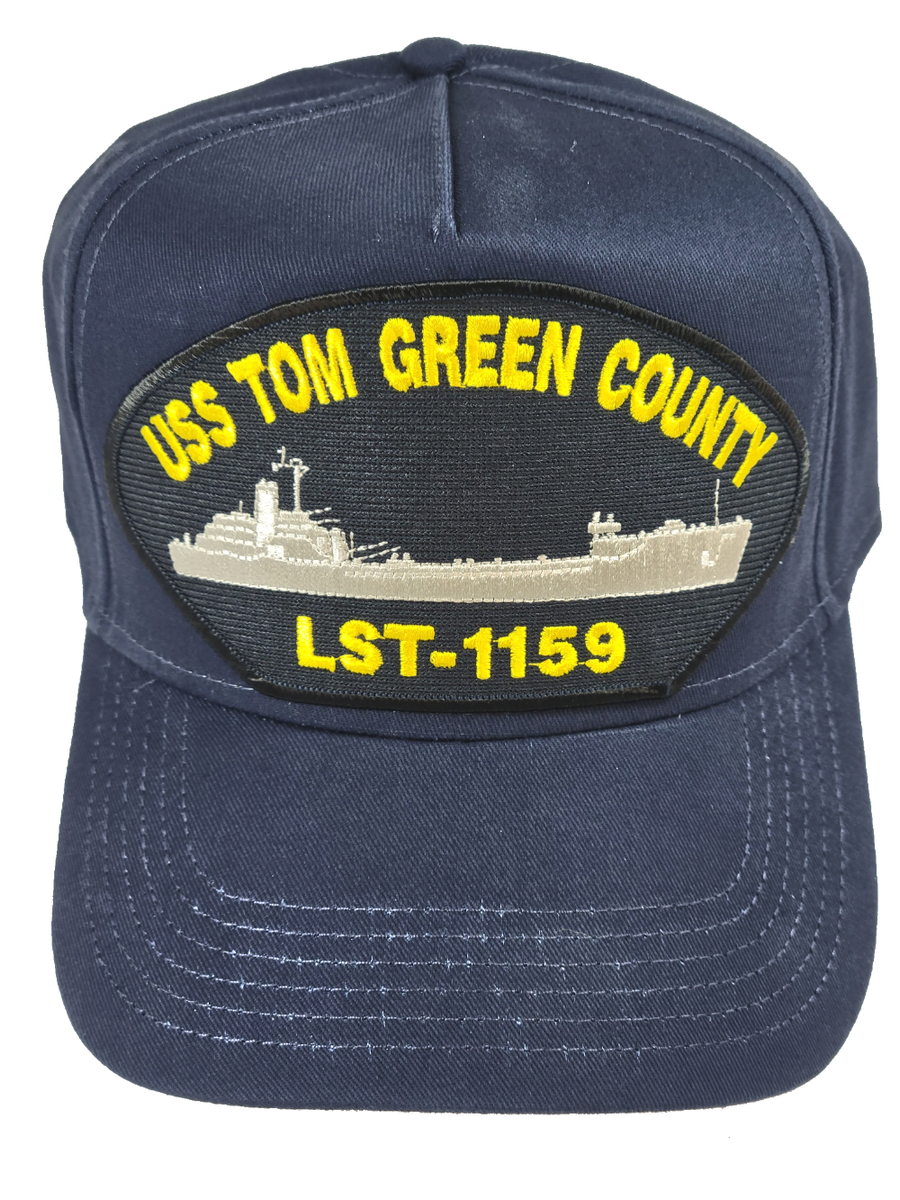 USS Tom Green County LST 1159 Ship HAT - Navy Blue - Veteran Owned