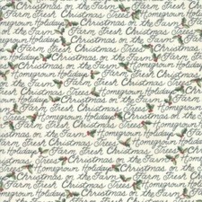 Homegrown Holidays By Deb Strain For Moda - Winter White Script  19943-11