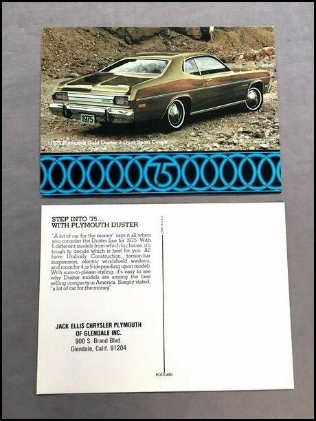 1975 Plymouth Gold Duster Original Vintage 1-page Car Photo Post
