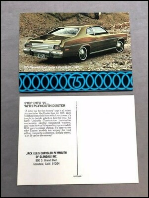 1975 Plymouth Gold Duster Original Vintage 1-page Car Photo Post
