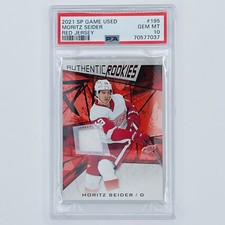 Moritz Seider RC PSA 10 POP2 💎 2021-22 SP Game Used #195 Rookie Patch