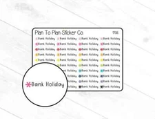 1706~~Bank Holiday Planner Stickers.