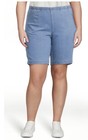 Just My Size Powder Wash Indigo 4 Pocket Pull On Bermuda Shorts Size 2X (18W-20W — photo 1
