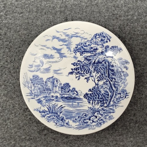Enoch Wedgwood Tunstall Ldt Tea Cup & Saucer Blue Countryside England 3.5" - Picture 9 of 13