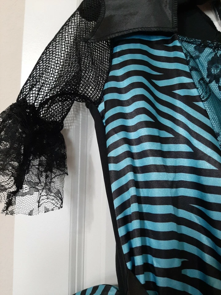 Дети заколдованная ведьма костюм бирюзовый и черный включает платье и шляпа размер LG (10-12) - Изображение 4 из 4