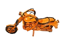 Wonderful Arts & Crafts Bent Wood Chopper Harley Motorcycle Model 16"