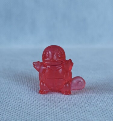Squirtle Pokemon Mini Figur Klar Rot Japanisch Nintendo Bandai Aus Japan