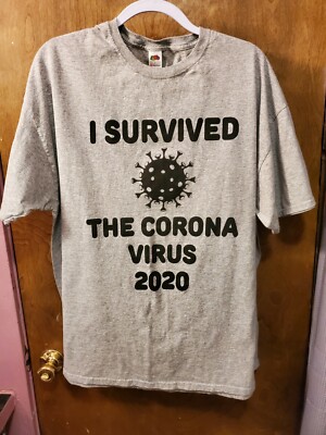 I Survived Corona 2020 Pandemic Cool Men's T-Shirt Gray 2 XL 