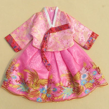 Korean Girls Pink Hanbok Performance Suit Dress Coat Dance Festival Costume