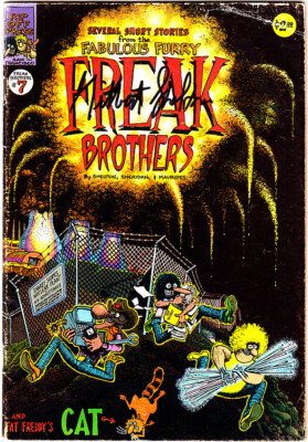 THE FABULOUS FURRY FREAK BROTHERS #7 GD Signed Gilbert Shelton '82 Rip Off Press