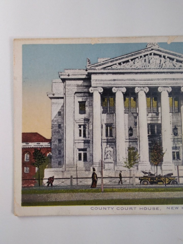 Connecticut Postcard Early 1900 Original Rare New Haven County Court