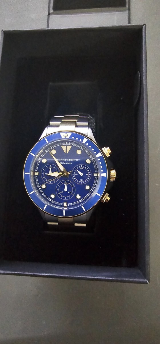 Filippo Loreti Odyssey Two Tone Gold Blue Watch