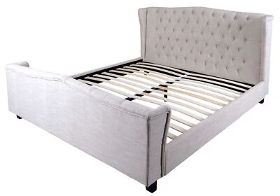 Chesterfield Bett Polsterbett Lattenrost Kopfteil Fussteil Bettgestell Ehebett - Bild 1 von 4