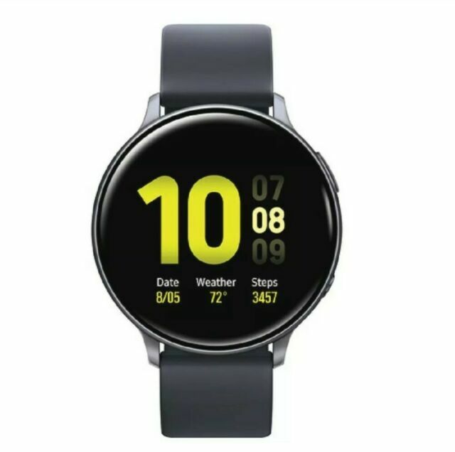 Samsung Galaxy Watch Active2 - 40mm Cassa di Alluminio Nera, Cinturino di  Fluoroelastomero Nero, Orologio Intelligente (SM R830NZKAATO) | Acquisti  Online su eBay