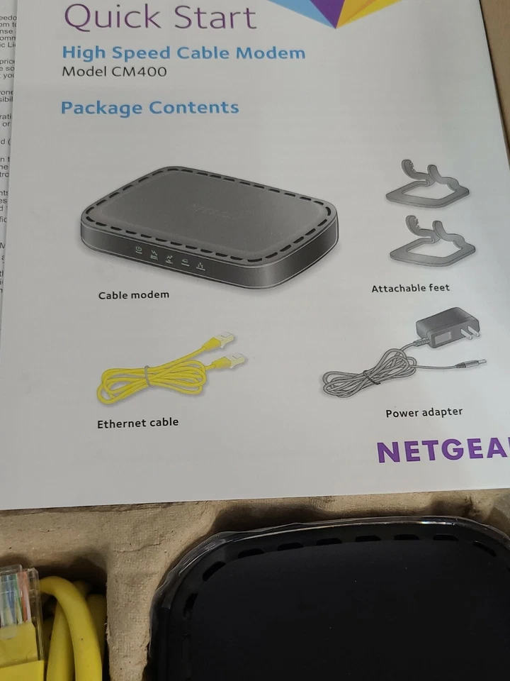 NETGEAR High Speed DOCSIS 3.0 Cable Modem For Xfinity-Time Warner CM400AZNA - Image 4 of 4