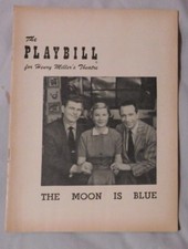 March 12 1951- Henry Miller's Theatre Playbill -  THE MOON IS BLUE