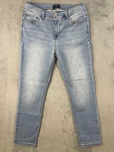 Curve Appeal Jeans Womens 12/31 Blue Denim Mid Rise Skinny Light Wash Stretch