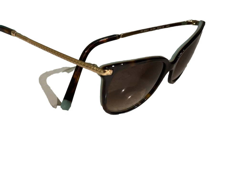 GAFAS DE SOL RARAS AUTÉNTICAS NUEVAS TIFFANY & CO TF 2221 8134 52-16-140 HABANA EN AZUL Foto 2 de 4