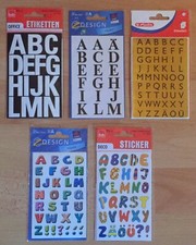 Buchstaben - Stickerbögen - zur Auswahl -