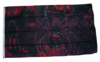 Fahne / Flagge Spider Skull Totenkopf Spinne 90 X 150 Cm