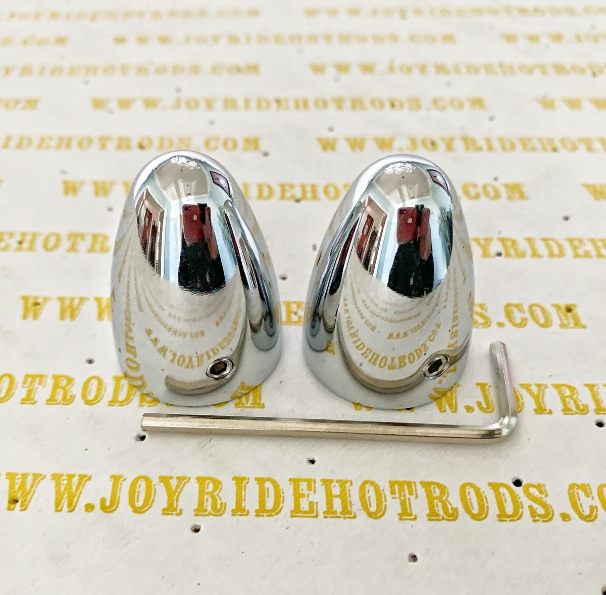 Custom Wiper Shaft Chrome Bullet Covers for 5/8