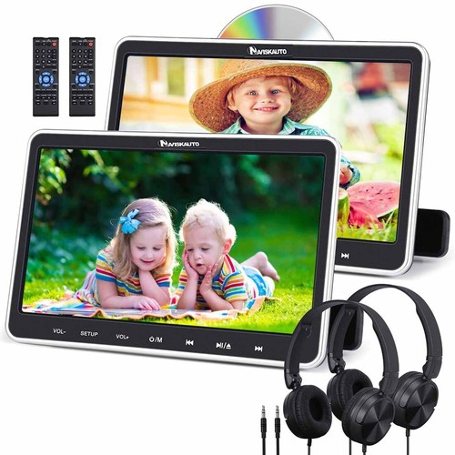 2x10.1" Auto TV Monitor KFZ Kopfstütze DVD Player HDMI USB Region Free+Kopfhörer - Bild 5 von 16