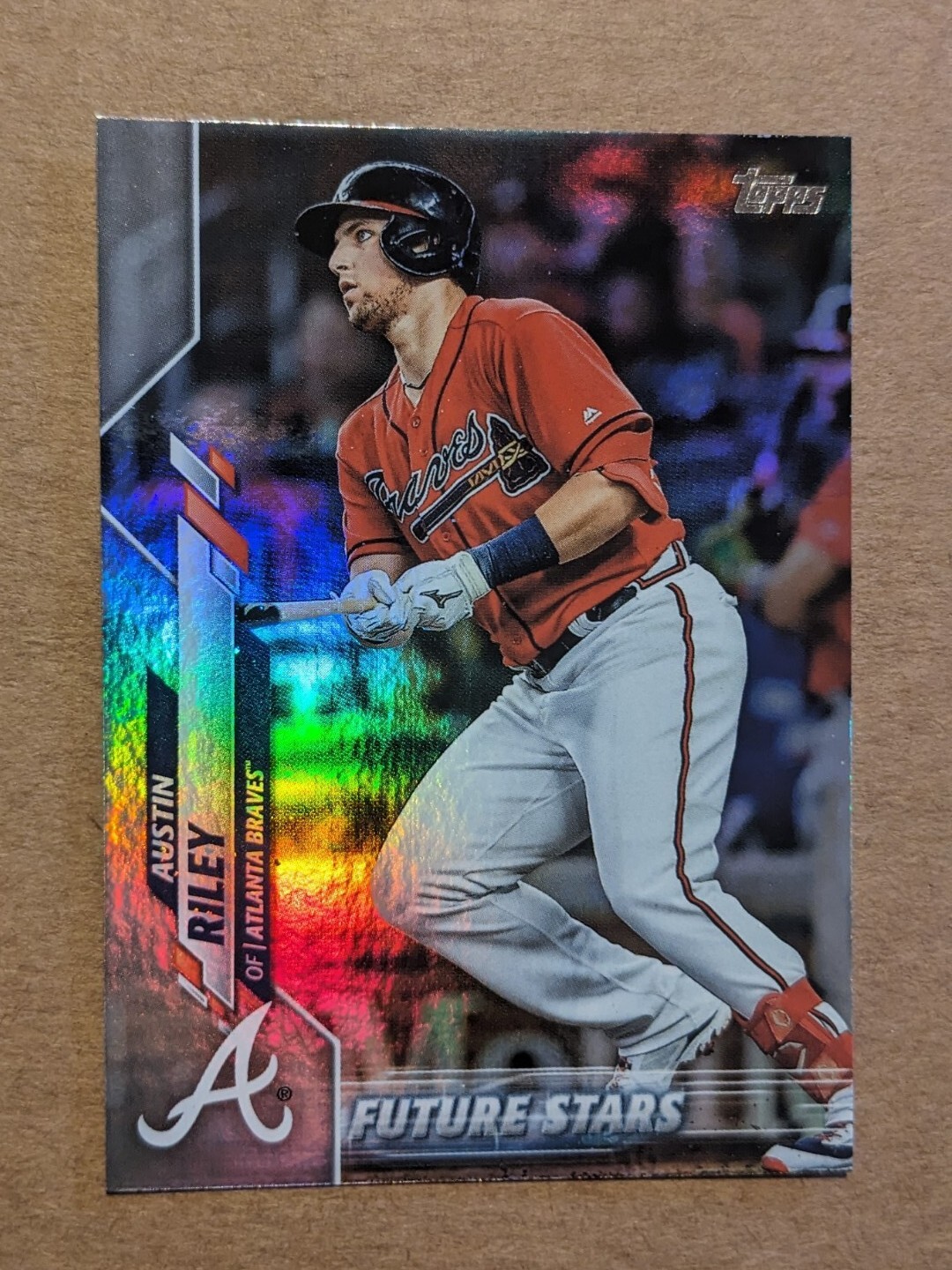 AUSTIN RILEY 2020 Topps Series Rainbow Holo Foil Parallel #266 Atlanta Braves 