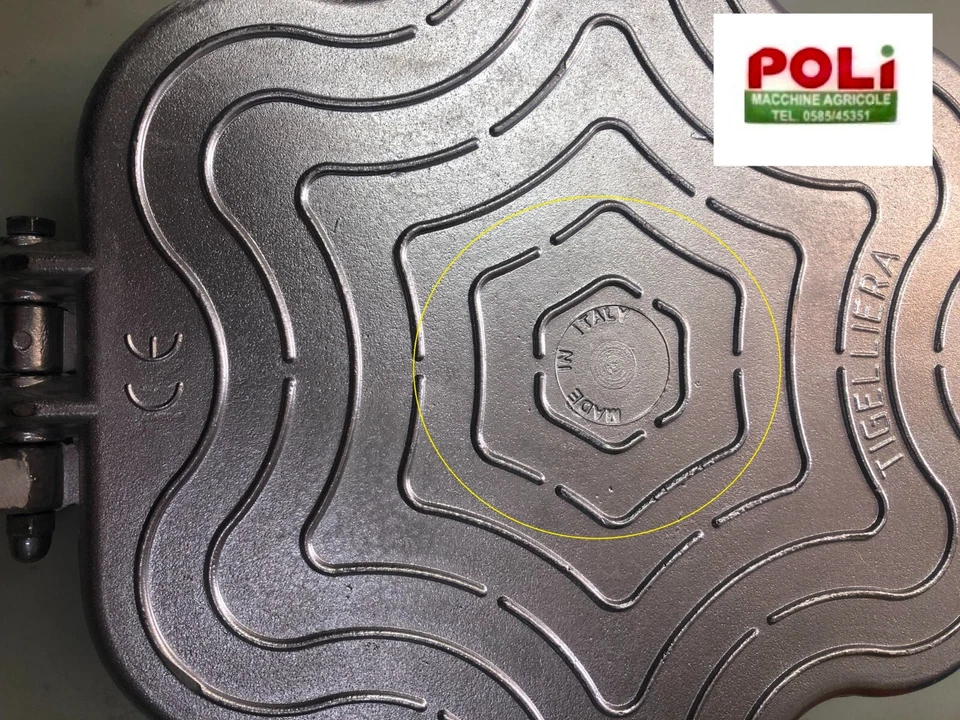 TIGELLIERA STAMPO TIGELLE MADE IN ITALY IN ALLUMINIO 7 POSTI IL TOP - Immagine 3 di 3