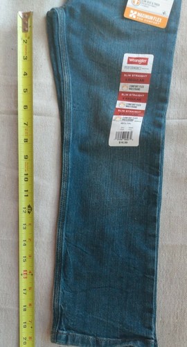 Wrangler Boys Slim Fit Jeans Adjustable Waistband Blue Jean 6 Regular - Picture 11 of 12