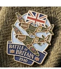 The Battle of Britain Enamel Pin 1940 Metal Badge RAF WW2 Spitfire