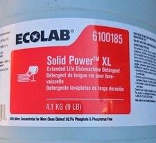 Ecolab Solid Power XL Dishwasher Machine Detergent - 9lbs
