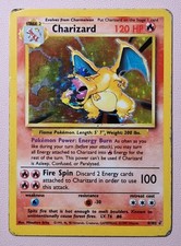 1999 Pokemon Charizard 4/102 Base Set Unlimited Holo WOTC English HP