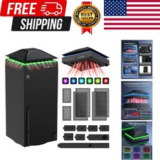 Cooling Fan Dust Proof for Xbox Series X Console with Colorful Light Strip,Du...