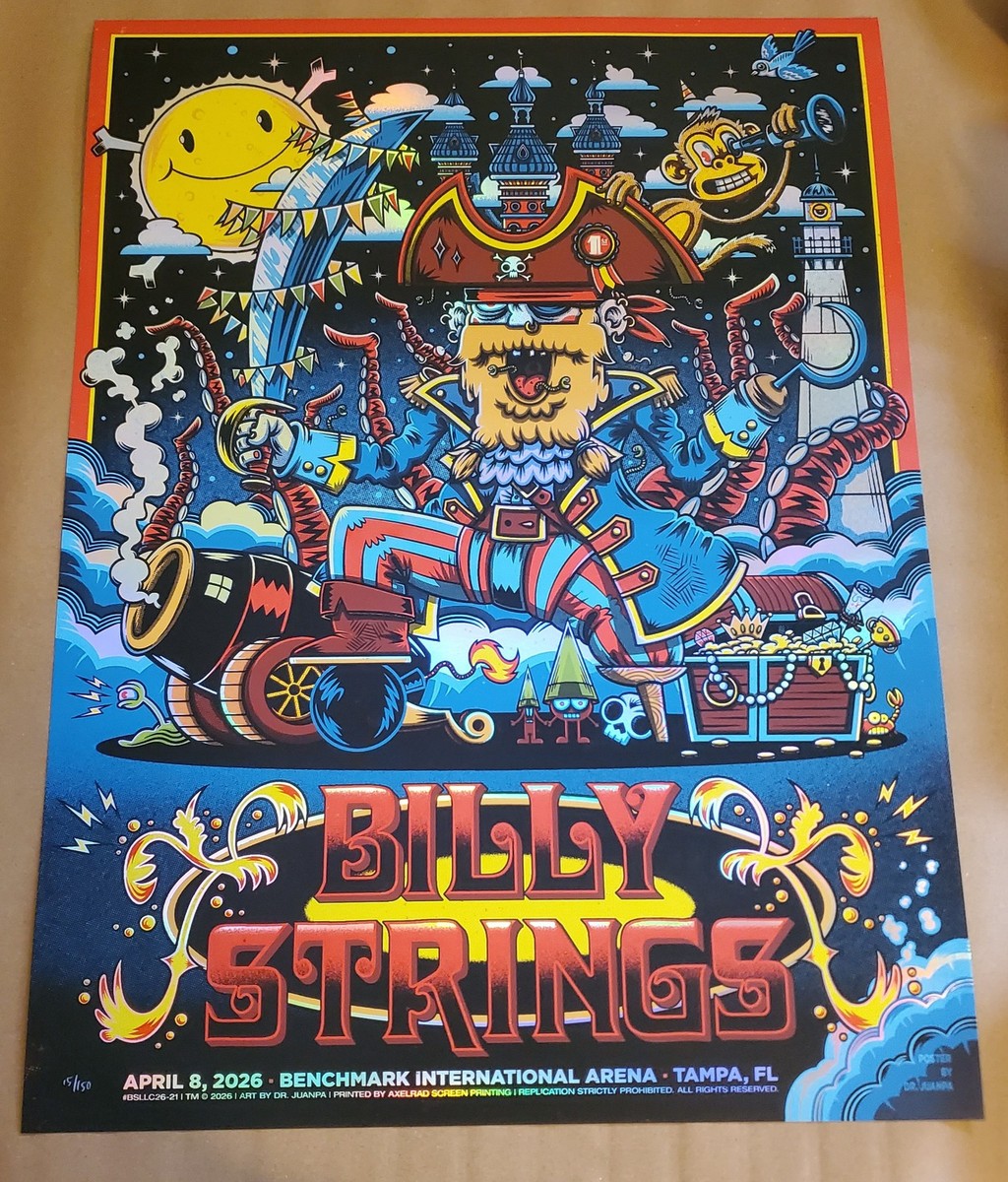 Billy Strings Tampa FL 2026 Concert Poster Dr. Juanpa Limited SE