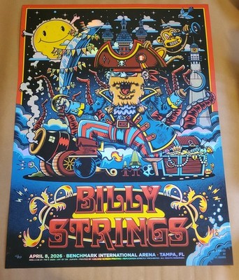 Billy Strings Tampa FL 2026 Concert Poster Dr. Juanpa Limited SE