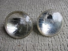 Vintage Guide 1960s T-3 5 34 Set 2 3 Prong Headlight Lamps Tested Working