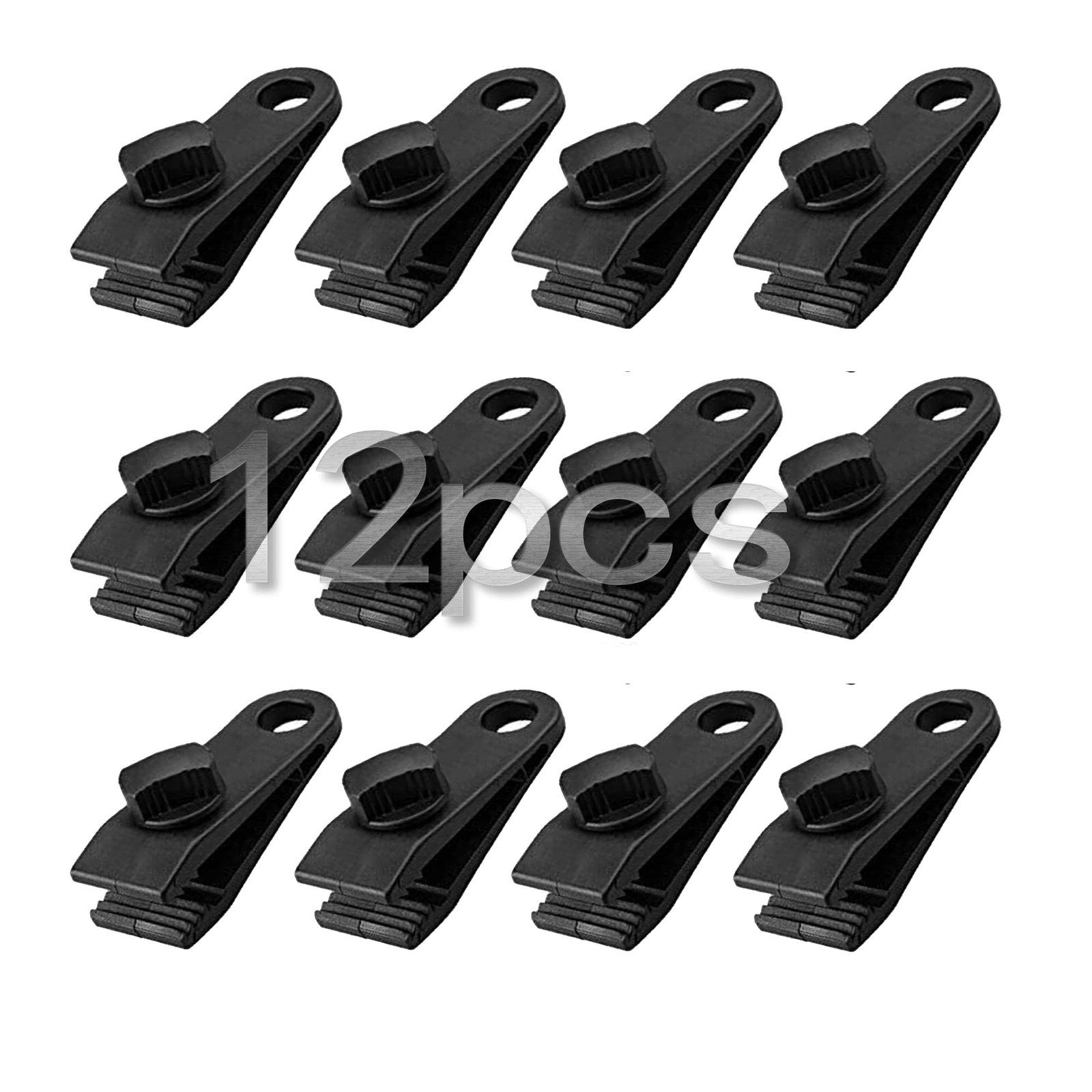 QH 12Pcs tarp clamps heavy duty, Instant Awning Clamp for Tents Tarp Caravan ...