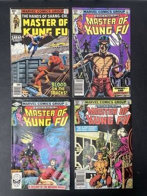 Marvel Comics Master Of Kung Fu Lot Of 4 Books, Issue #s 77, 112, 114, 123  1980