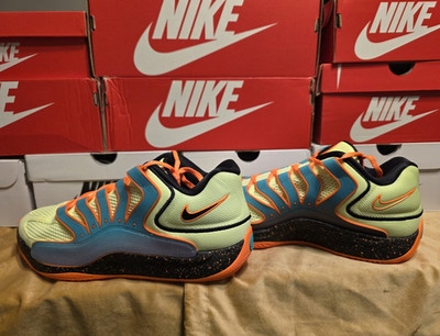 Nike Men's 12 KD 18 NRG Basketball Shoes Clear Jade Liquid Lime