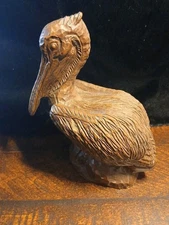 6 Inch Tall Resin Pelican Figurine Vintage 1991 Red Mill