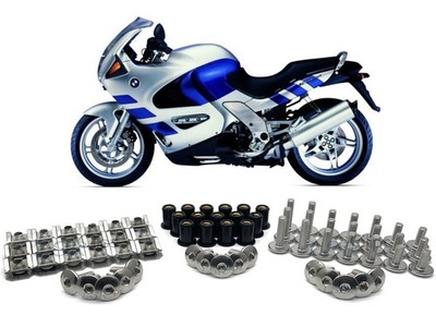 BMW K1200RS Voll Edelstahl Verkleidungsschrauben Befestigung Pan Head Bolt Clip Kit 