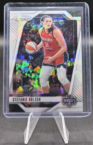 2024 Panini Prizm WNBA Stefanie Dolson White Ice /35 #34 Washington Mystics